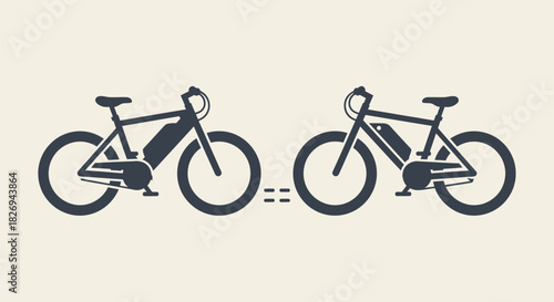 Two electric bikes side by side, representing equality or comparison.