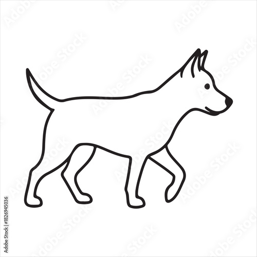 vector illustration of a dog