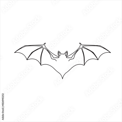 vector illustration of a halloween bat