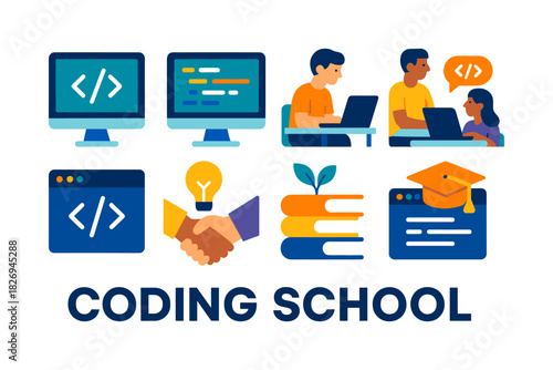 Innovative coding school with hands-on learning and collaboration