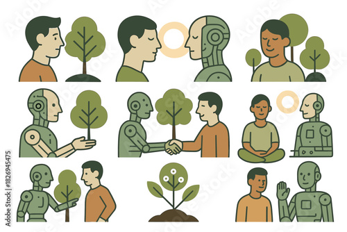 Human and robot interaction in nature: collaboration and connection