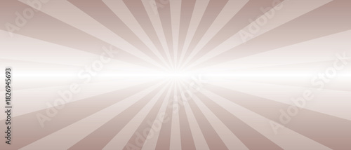 Groovy sunburst in dusty rose color vector illustration. Satin glitter striped radial rays luxury background. Boho spread in neutral beige design. Light quiet luxury backdrop.