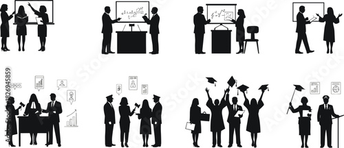 Business training, office presentation, team meeting, corporate discussion, education success, graduation celebration, career planning, leadership coaching, teamwork, mentorship