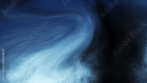 colorful blur fog or smoke on black background.	