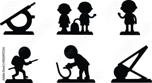 Education, Learning, Study, Student, Child, Kid, Activity, Science, Geometry, Math, Experiment, Exploration, Teamwork, Discovery, Knowledge, Skill, Training, Teaching, Creative, Silhouette