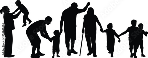 silhouettes of people dancing illustration