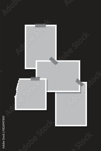 Pictures or photos frame collage comics page grid layout abstract photo frames and digital photo template