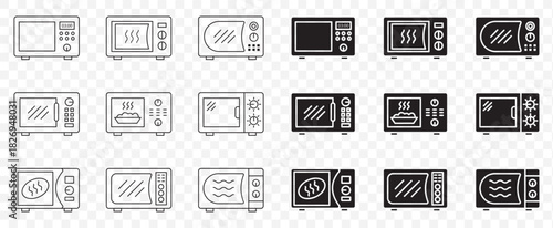 Microwave icon set. Microwave vector illustration isolated on white background.