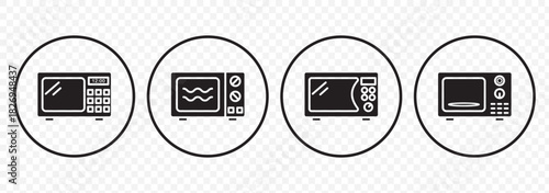 Microwave oven icon. Kitchen appliance icon. Simple microwave oven icon . Microwave flat simple vector icons illustration set. eps 10