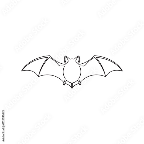 vector illustration of a halloween bat
