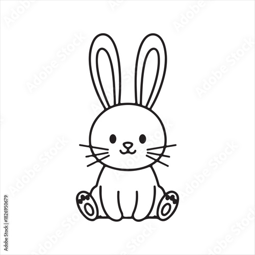 vector illustration of a rabbit