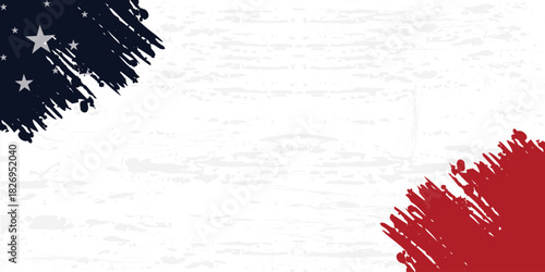 American flag white background. abstract grunge background.