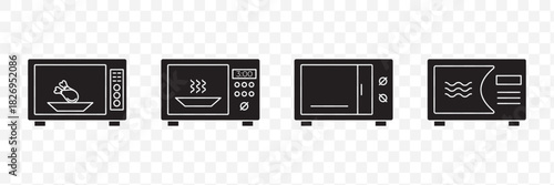 Microwave oven icon. Kitchen appliance icon. Simple microwave oven icon . Microwave flat simple vector icons illustration set. eps 10
