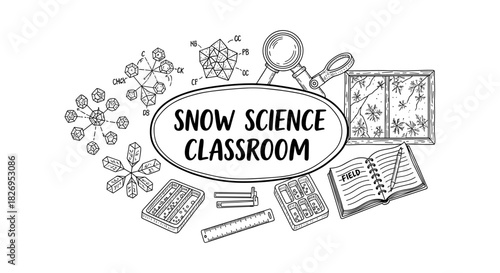 Winter science classroom: snowflake structures and chemistry exploration