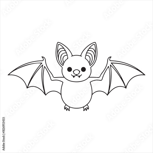 vector illustration of a halloween bat