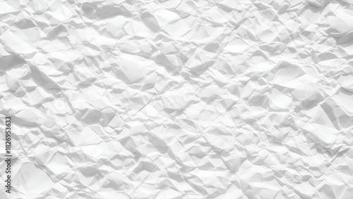Crumpled White Paper Texture Close Up background