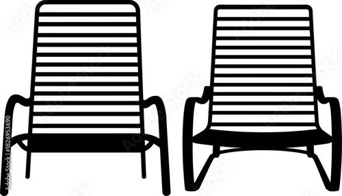 Modern Lounge Chair Silhouette Vector