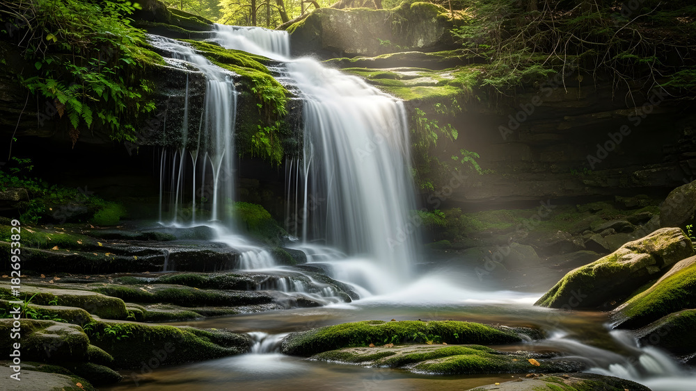 Obraz premium waterfall in the forest