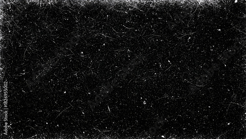 Textured Black Background with White Scratches and Dust