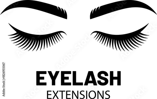 Eyelash Extension Beauty Logo Silhouette