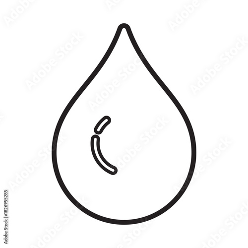 Water Drop Illustration Clean Water Conservation Icon Hydration and Purity Symbol Design Graphic Element for Health and