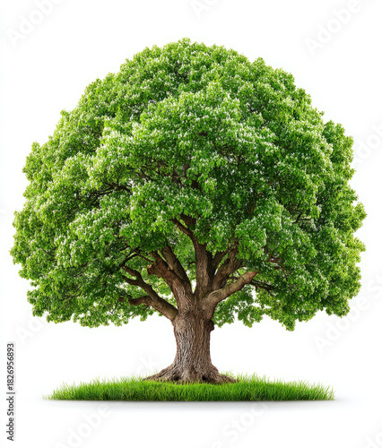 Old tree isolated on white ...