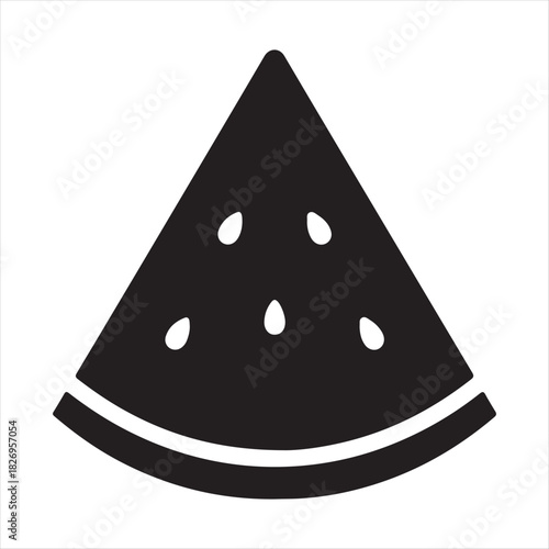 Watermelon line icon isolated  on white background