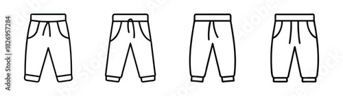 Shop stylish jogger pants vector illustration casual wear for men and women fashion trends