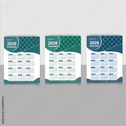 Modern 2026 Wall Calendar Design