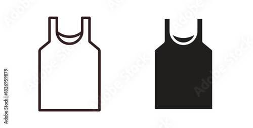 Sleeveless shirt icon concept. Glyph vector illustration isolated. Simple solid style.