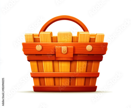 Sauna bucket isolated on white