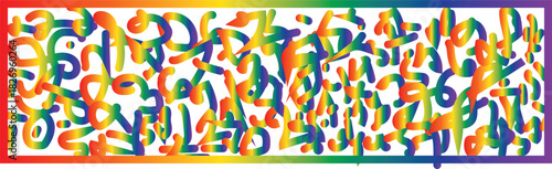 Vibrant Rainbow Abstract Scribble Pattern