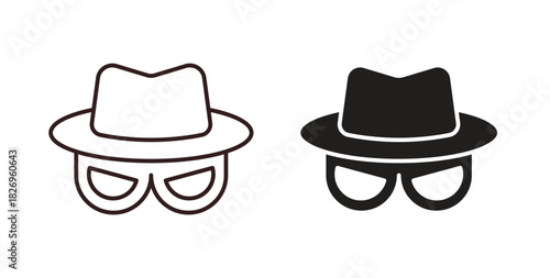 Spy icon concept. Glyph vector illustration isolated. Simple solid style.