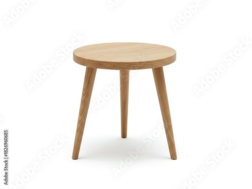 Modern light wood stool adds simple elegance and functional style to any contemporary interior design scheme