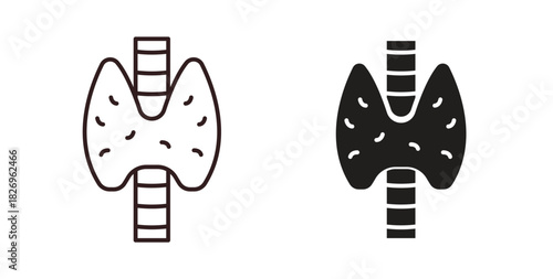 Thyroid icon concept. Glyph vector illustration isolated. Simple solid style.