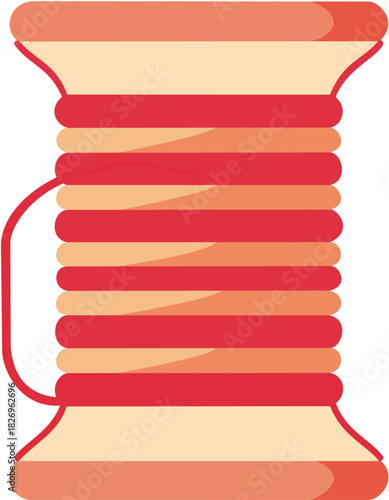 Vector illustration of a spool of thread