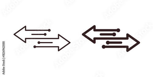 Transfer arrows icon concept. Glyph vector illustration isolated. Simple solid style.