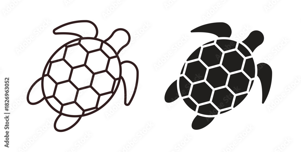 Obraz premium Turtle icon concept. Glyph vector illustration isolated. Simple solid style.