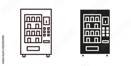 Vending machine icon concept. Glyph vector illustration isolated. Simple solid style.