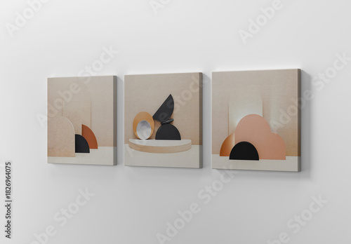 Three Square Canvas Mockup