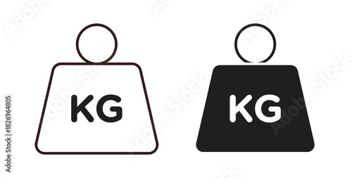 Weight icon concept. Glyph vector illustration isolated. Simple solid style.