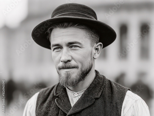 Vintage farmer photograph