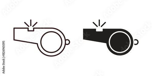 Whistle icon concept. Glyph vector illustration isolated. Simple solid style.