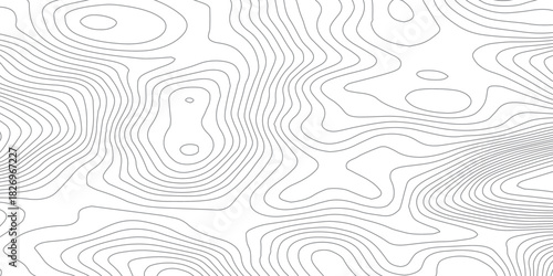 Geography-Themed Topographic Lines. Modern Contour Map Pattern Vector.