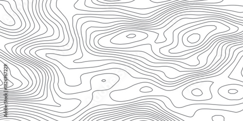 Geography-Themed Topographic Lines. Modern Contour Map Pattern Vector.