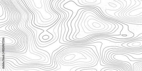 Retro Cartography Contour Pattern. Vintage Topographic Map Style Vector.