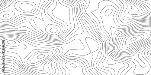 Background of the topographic map. Topographic map patterns, topography line map. Vintage outdoors style.