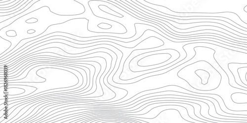 Abstract White wave paper curved reliefs abstract background, Abstract topographic contours map background, Topography map background. Vector geographic contour map. 