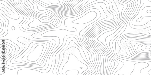 Organic Elevation Curves. Abstract Topographic Landscape Vector Background.
