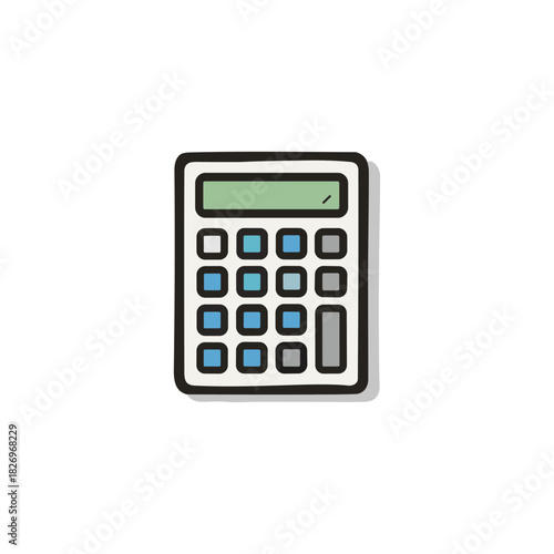 Calculator icon logo flat vector design